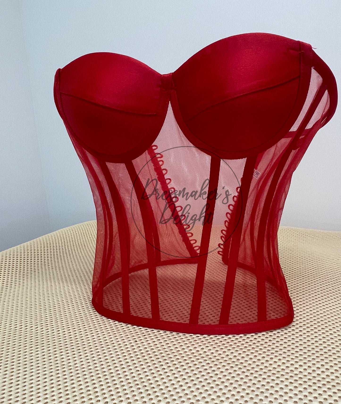 Transparent Corset, Sheer Bustier, Bridal Corset, Tulle Lace-up Corset, Corset Top, Mesh Corset, Waist Snatcher with Lacing. Various Colours