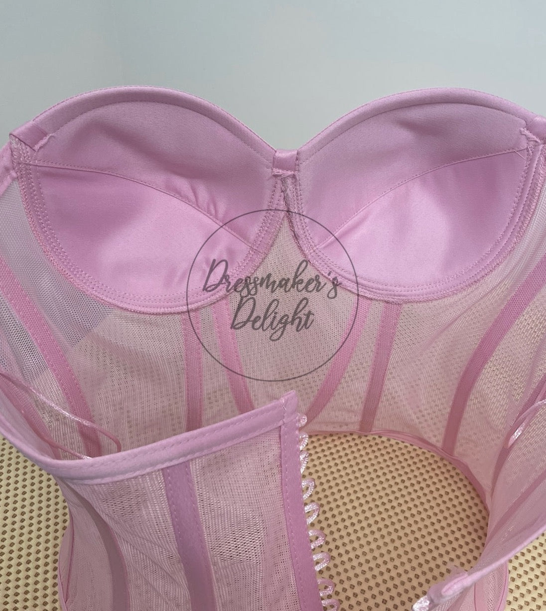 Transparent Corset, Sheer Bustier, Bridal Corset, Tulle Lace-up Corset, Corset Top, Mesh Corset, Waist Snatcher with Lacing. Various Colours