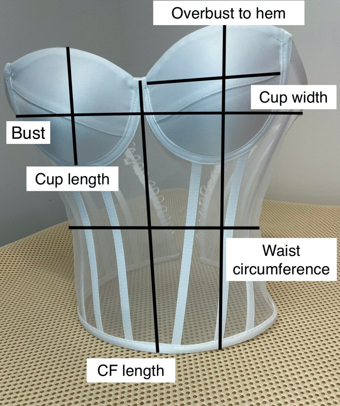 Transparent Deep Plunge Corset, Sheer Bustier, Bridal Corset, Tulle Lace-up Corset, Corset Top, Mesh Corset with Lacing. Various Colours