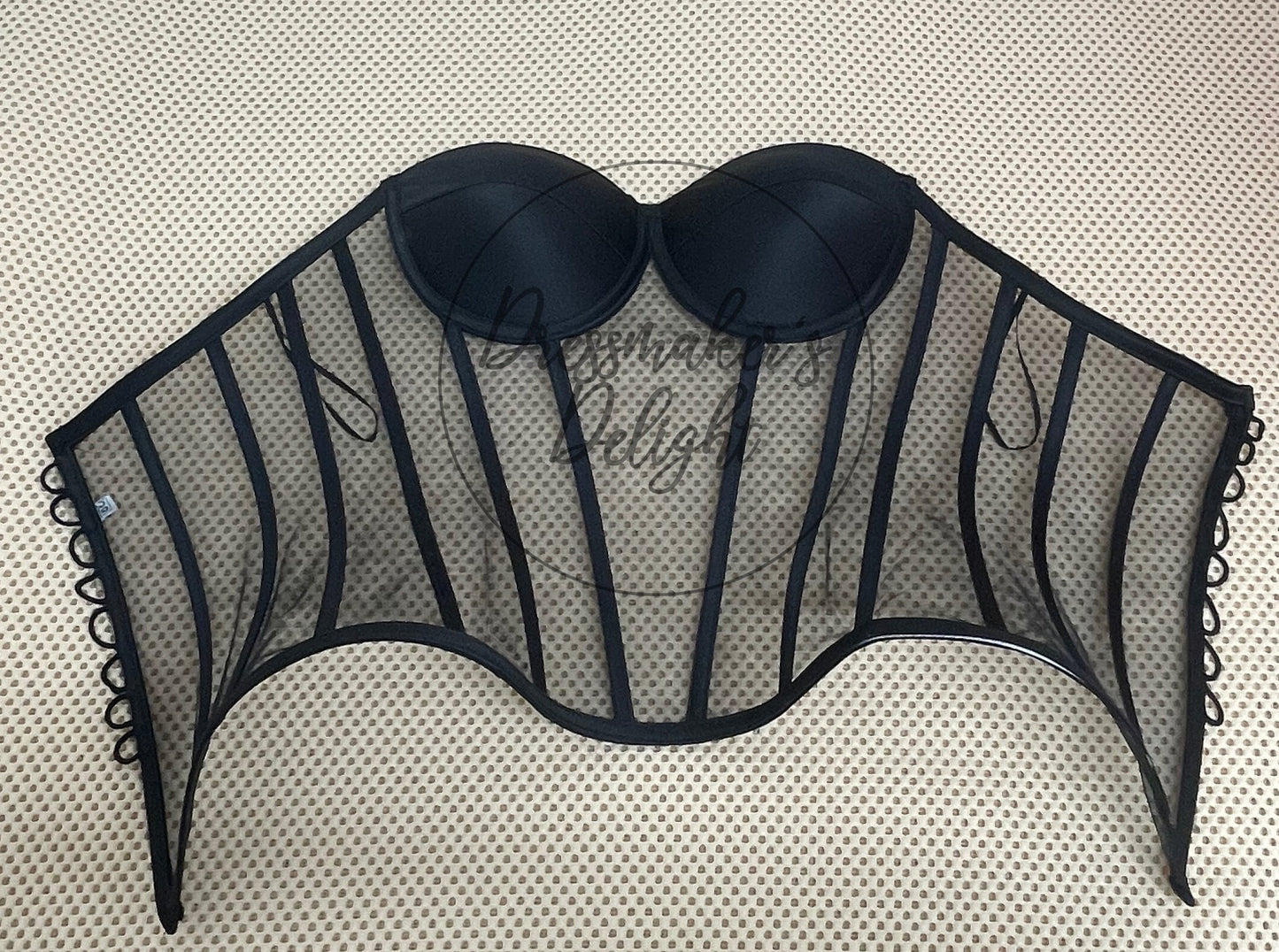 Transparent Corset, Sheer Bustier, Bridal Corset, Tulle Lace-up Corset, Corset Top, Mesh Corset, Waist Snatcher with Lacing. Various Colours