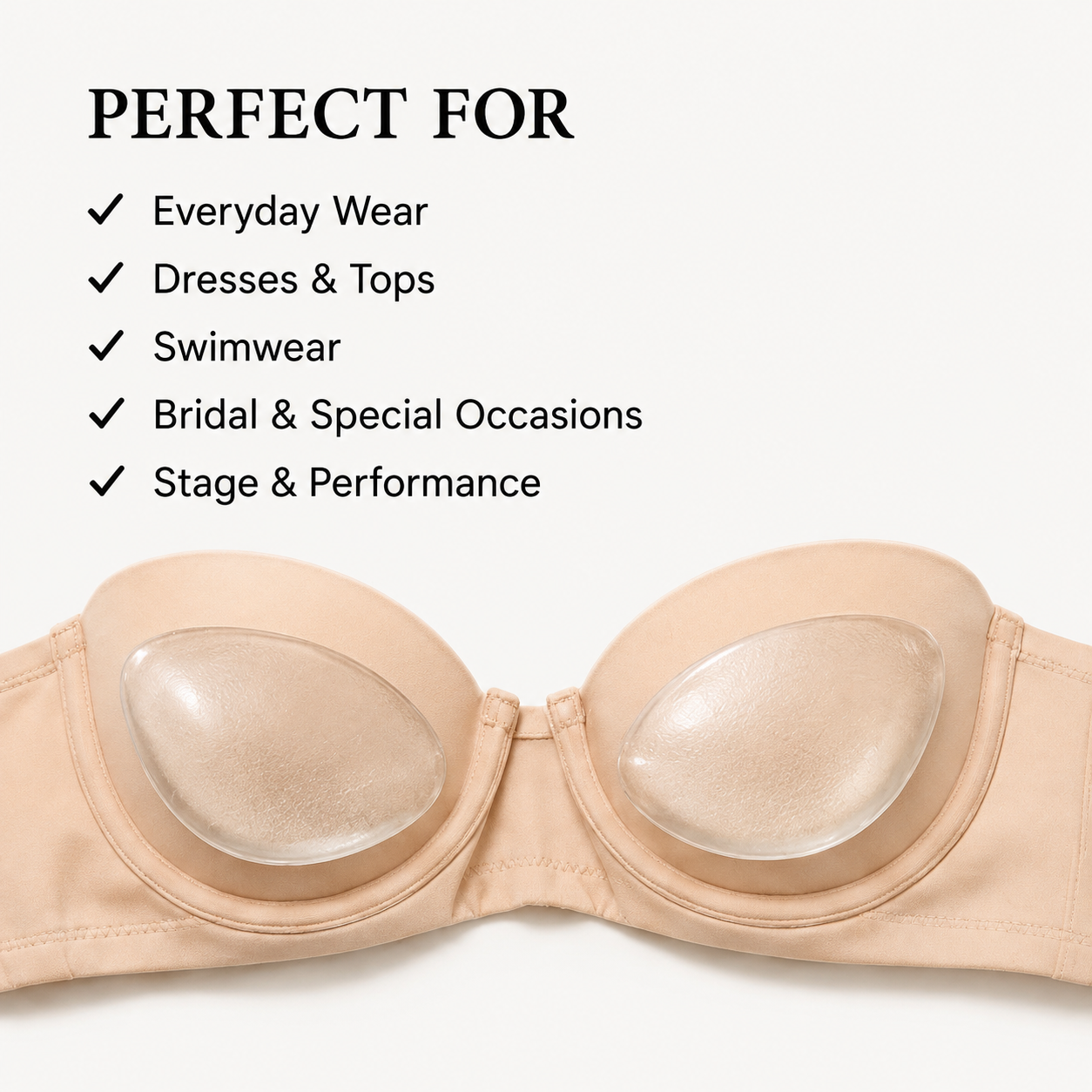 Clear Silicone Bra Inserts – Push Up Enhancers