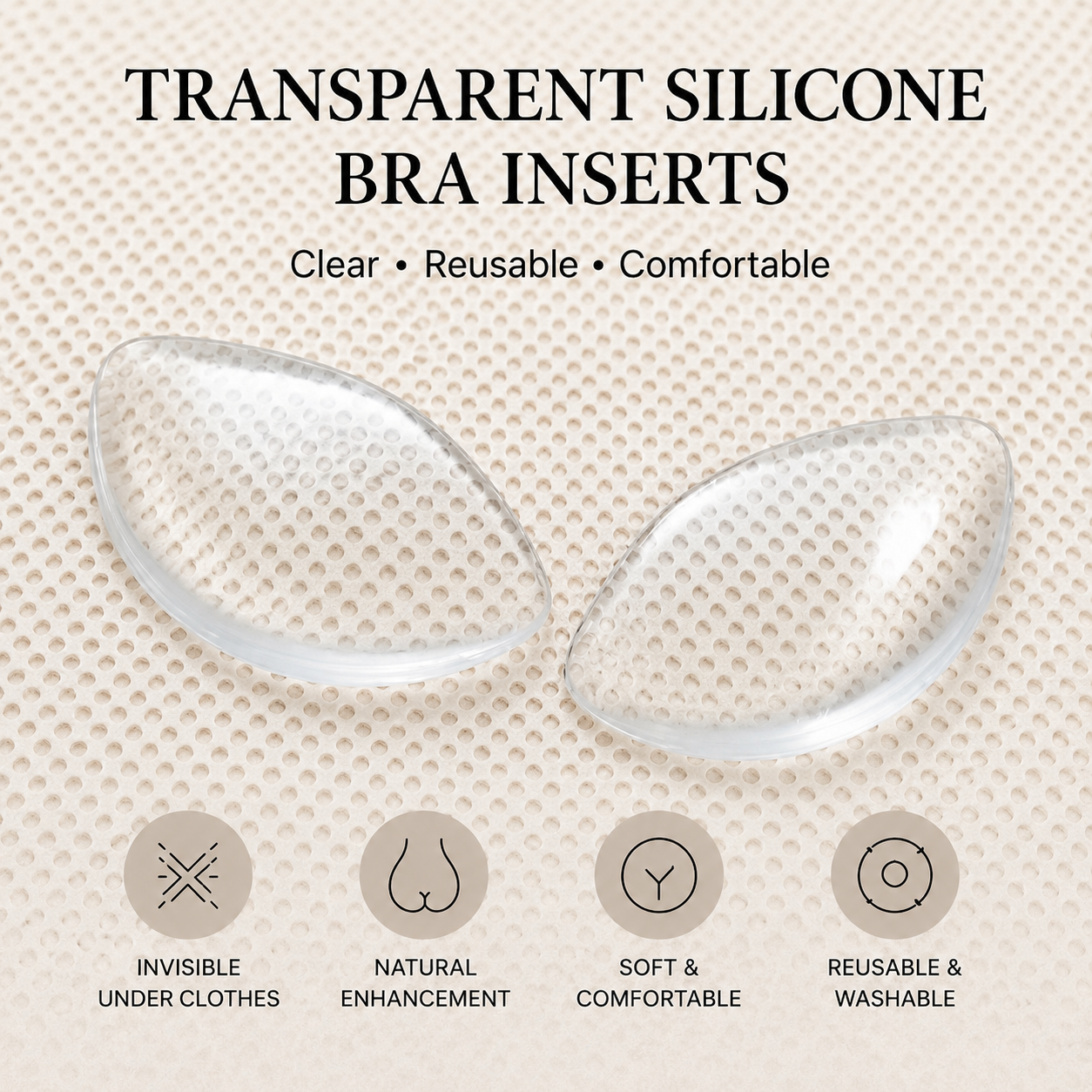 Clear Silicone Bra Inserts – Push Up Enhancers
