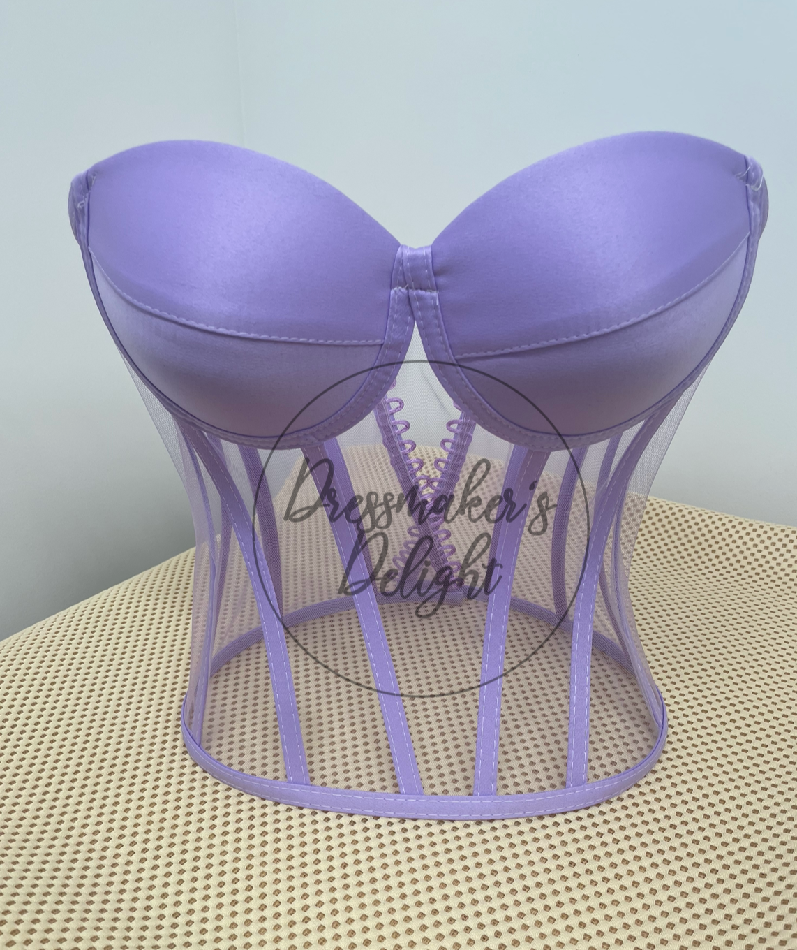 Transparent Corset, Sheer Bustier, Bridal Corset, Tulle Lace-up Corset, Corset Top, Mesh Corset, Waist Snatcher with Lacing. Various Colours