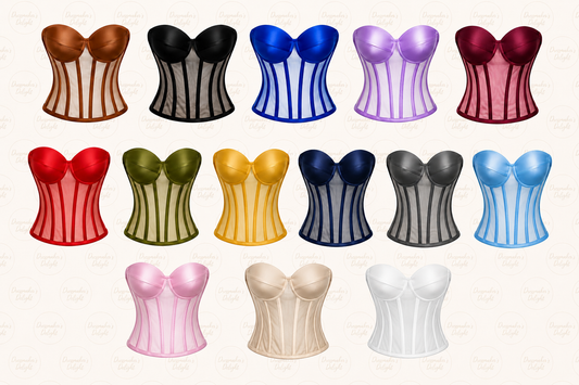 Transparent Lace-Up Corset – Sheer Bustier Waist Snatcher Top