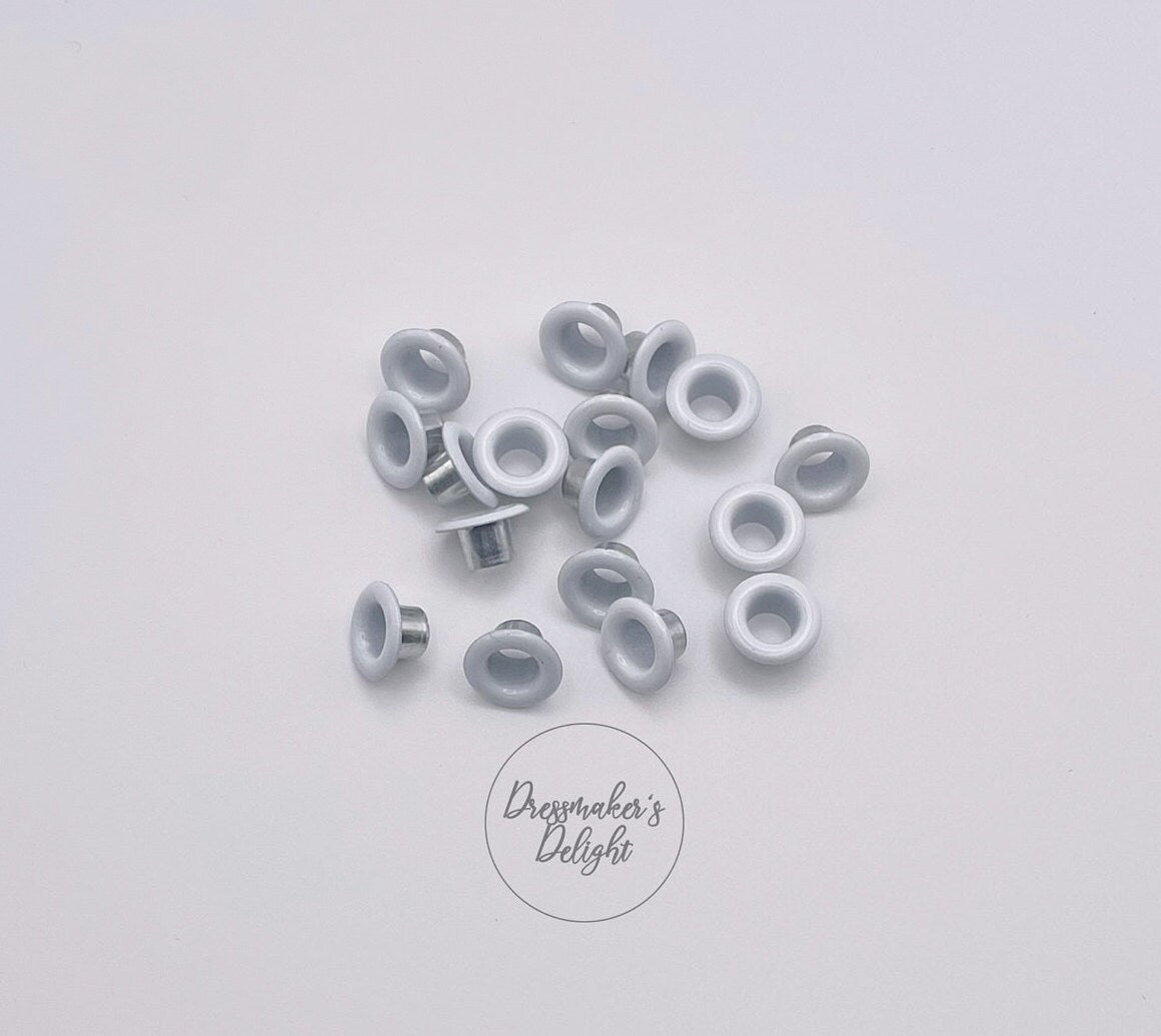 5mm Eyelets with Washers. Corsetry Eyelets. Black, White and Caramel.