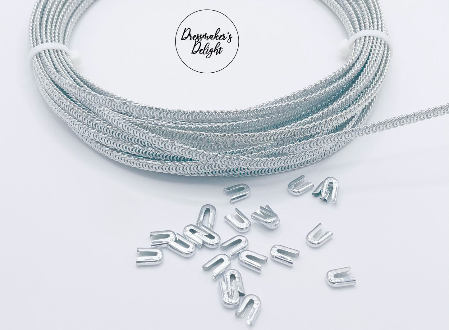 5mm Spiral Steel Boning, Metal Bones, Corset Steel Boning with Steel Boning Caps