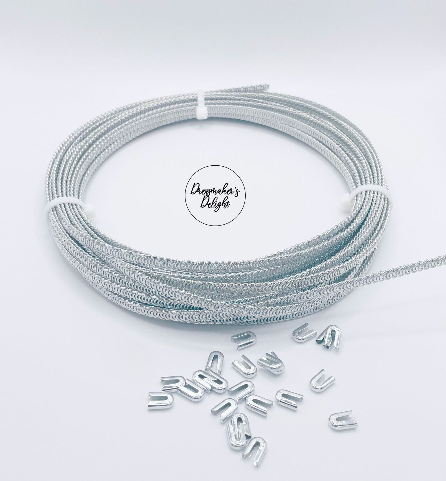 5mm Spiral Steel Boning, Metal Bones, Corset Steel Boning with Steel Boning Caps